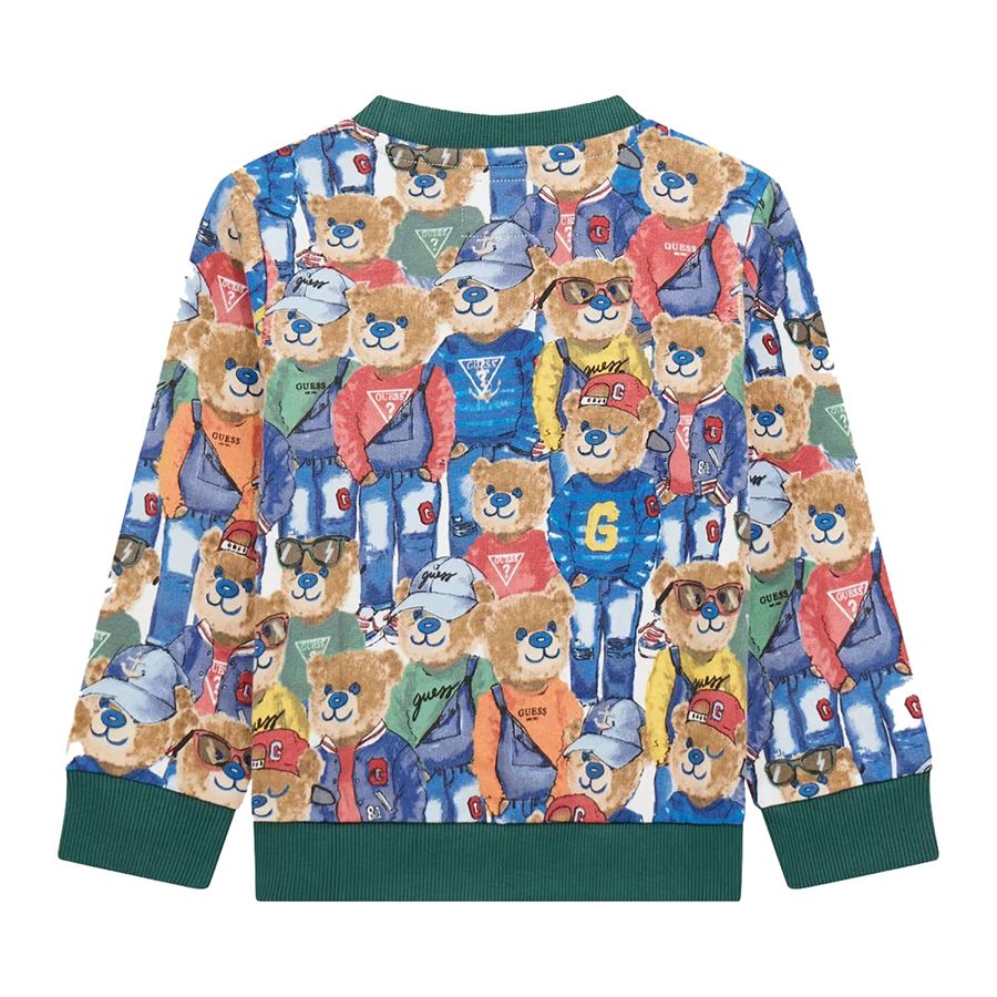 Ls Active Top felpa stampa all over da bambino Guess Kids | N5RQ03/KA6R4P0EE